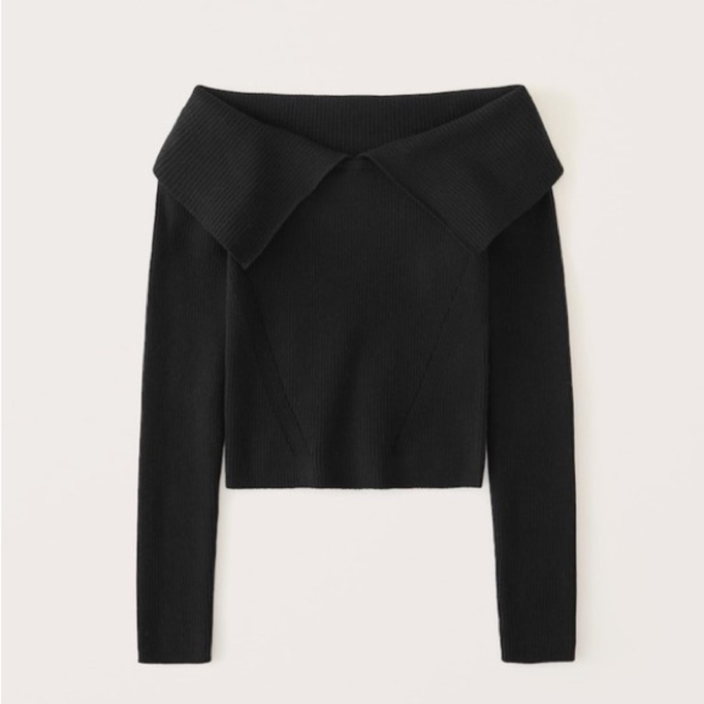 ABERCROMBIE OFF THE SHOULDER SLIM SWEATER